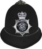 Funny Fashion Britse politie helm - Volwassenen - Zwart