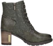 Mustang Veterschoenen Hak Khaki Dames Maat 36