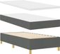 vidaXL Boxspringbed met hoofdeinde, donkergrijs, 200 x 90 cm, gestoffeerd