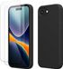 kwmobile coque avec 2x protecteurs d'écran pour Apple iPhone 17e / iPhone 16e – protecteur d'écran en verre trempé – chargement sans fil – noir