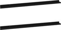 vidaXL Wandschappen 2 st 115x9x3 cm zwart