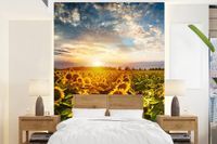 Nr1Wallpaper Fotobehang Bloemen - Zonnebloem - Lucht - 190x260 cm - Vlies - Multicolor