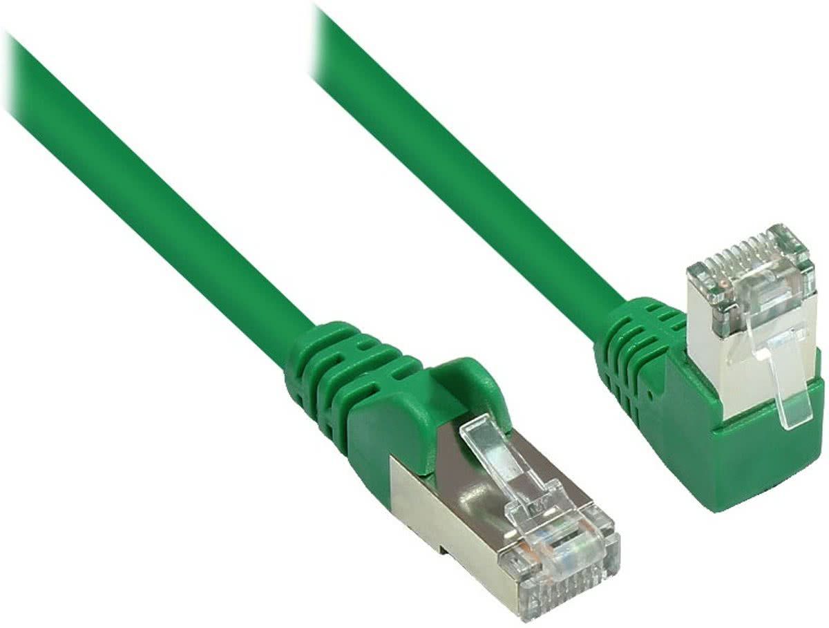 S-Impuls S/FTP netwerkkabel haaks/recht groen - CAT6 - 0,50 meter