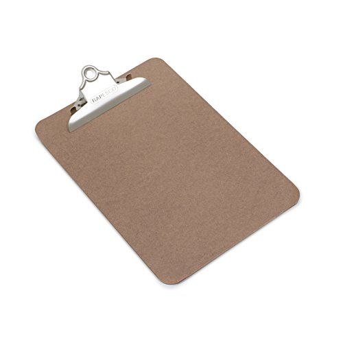 Rapesco 1402 A5 Hardboard Clipboard, Brown