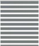 vidaXL Zebra rolgordijn 130x150 cm stofbreedte 125,9 cm donkergrijs