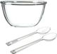 Luminarc Salad bowl and plastic salad servers - Glass - D24 cm