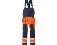 Fristads Hi Vis Amerikaanse Overall Klasse 2 1014 Plu - Hi-Vis oranje/marineblauw - Maat 154