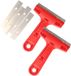 CM Glasschraper - verfkrabber - universeel - rood - kunststof - 2x reservemessen