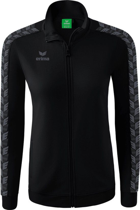 Erima Essential Team Tracktop Jack Dames - Zwart / Slate Grey - Maat 42