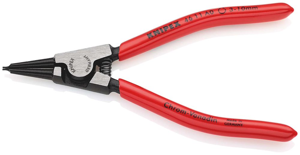 KNIPEX Borgveertang voor buitenringen op assen op ZB-kaart met kunststof bekleed 140 mm, 46 11 A0 SB