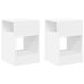 vidaXL Bijzettafel - Set van 2 - Wit - 30,5 x 30 x 45 cm - Bewerkt hout