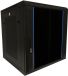 DSIT 12U wandkast met glazen deur - geperforeerde zijpanelen 600x600x635mm (BxDxH) - serverbehuizing - serverrack - serverkast - 19 inch