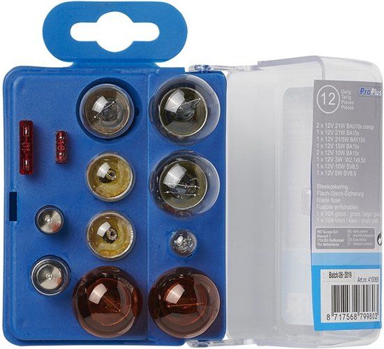 ProPlus Reservelampenset t.b.v. Aanhanger & Caravan - 12 Volt - 12 delig