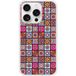 Apple iPhone 16 Patchwork mandala Verstevigd hoesje met sublimatie bedrukking