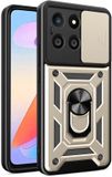Techsuit Hoesje geschikt voor HONOR X6a - Camshield Back Cover - Goud