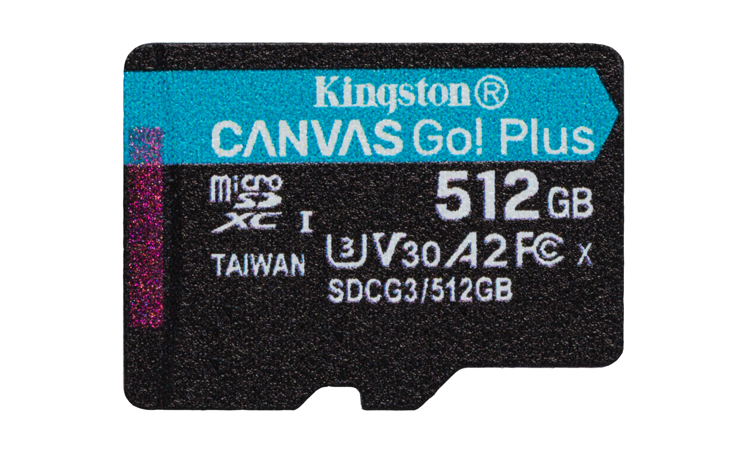 Kingston Technology 512GB microSDXC Canvas Go Plus 170R A2 U3 V30 enkel pakket zonder ADP