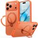 TORRAS UPro Ostand Spin Hoesje Geschikt voor Apple iPhone 17 Pro - Compatibel met MagSafe - 360° Draaibare Magnetische Standaard - Back Cover Kickstand Ring - Oranje