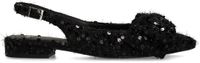Manfield Dames Zwarte Glitter Slingbacks Maat 37