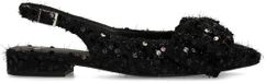 Manfield Dames Zwarte Glitter Slingbacks Maat 37