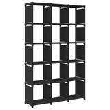 VidaXL Boekenkast Zwart Polyester en Staal 103x30x175.5 cm