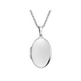 Traveller Medaillon voor Foto - Ketting - Sterling Zilver 925 - Fotomedaillon - Glanzend - Ovaal - Made in Germany - Duurzaam - 16 x 23 mm - 45 cm - 571005