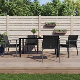 Maison Exclusive - Ensemble de jardin, 5 pièces, avec coussins, en polyrotin et acier