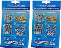 Merkloos Veiligheidsspelden in 5 verschillende maten - 180x stuks - voor thuis - knutselen
