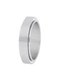 Lucardi Unisex Stainless steel anxiety ring - Ring - Staal - Zilverkleurig - 20 / 63 mm