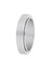 Lucardi Unisex Stainless steel anxiety ring - Ring - Staal - Zilverkleurig - 20 / 63 mm