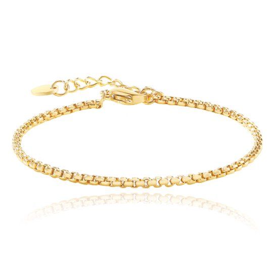 Cilla Jewels Stijlvolle Goudkleurige Schakelarmband Dames Verstelbaar