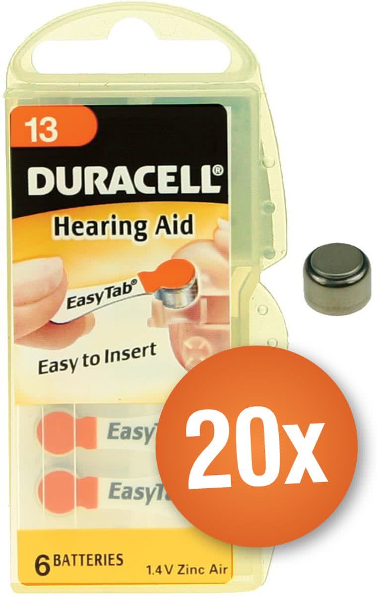 Duracell Voordeelpak gehoorapparaat batterijen - Type 13 (oranje) - 20 x 6 stuks