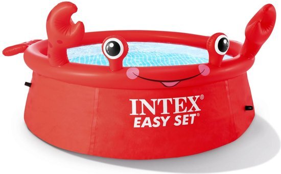 Intex opblaaszwembad Happy Crab 183 x 51 cm pvc rood