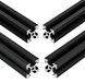 4 profilés en aluminium V-Nut 2020, longueur 600 mm, dimensions 20x20, pour imprimantes 3D et machines CNC