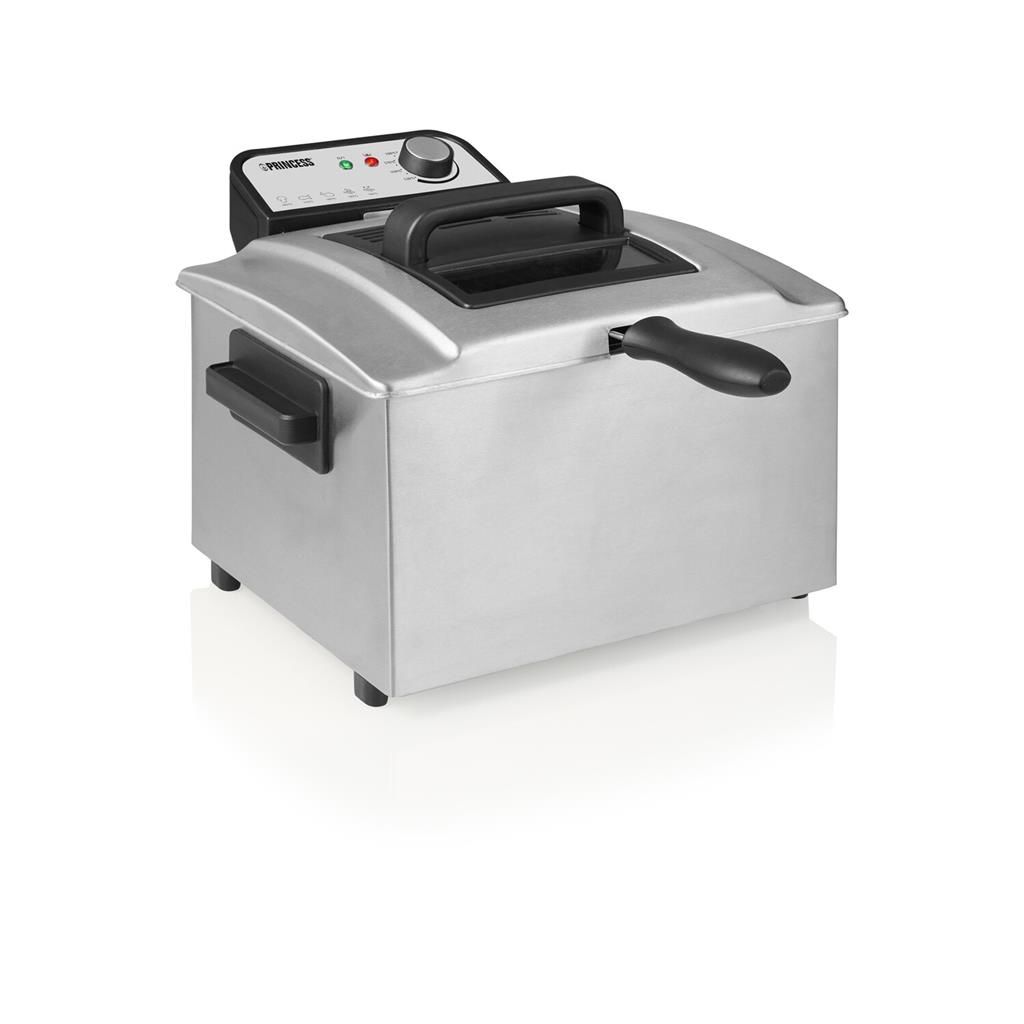 Princess Friteuse 184090 - Grote friteuse met 1 mand - 5 Liter - 3270 W - Kijkvenster - Koude zone