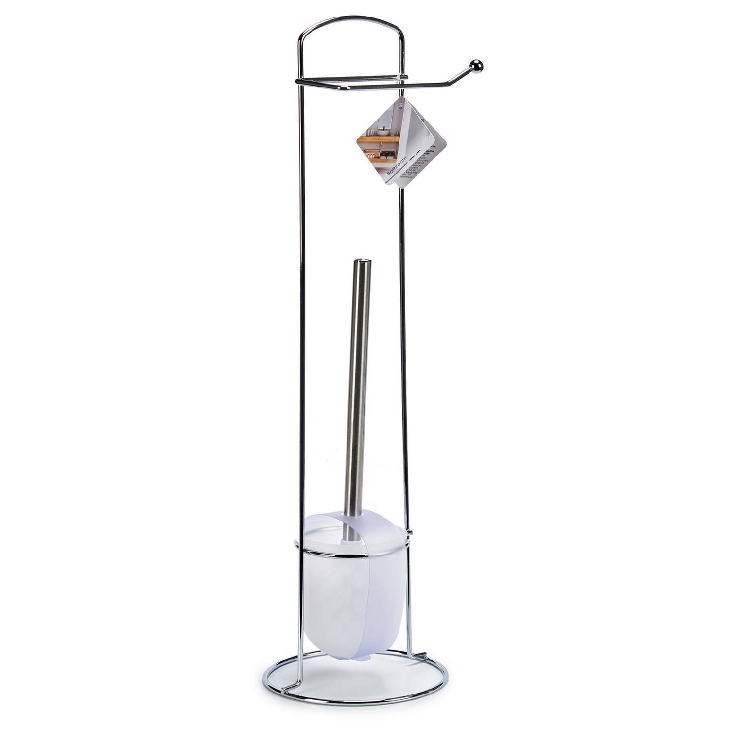 Bigbuy toiletborstel/wc-borstel metaal/kunststof 58 cm - toiletborstels