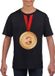Bellatio Decorations Shoppartners Bv Bronzen medaille kampioen shirt zwart jongens en meisjes - Winnaar shirt Nr 3 kinderen 134/140