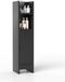 COSTWAY Armoire de toilette, armoire de salle de bain, armoire de salle de bain avec 2 compartiments et 2 étagères, étagère de salle de bain en bois, armoire de rangement, 20x18x80cm, noir