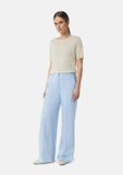 comma Broek met elastische tailleband en steekzakken, lichtblauw, maat 34