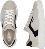 Rieker Lage Sneakers Beige Veters Ritssluiting Synthetisch Kunststof Colorblock Vrouwen 36
