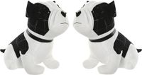 Item International Item Deurstopper Hond - 2x - 1 kilo - wit/zwart - polyester - 29 x 18 x 26 cm