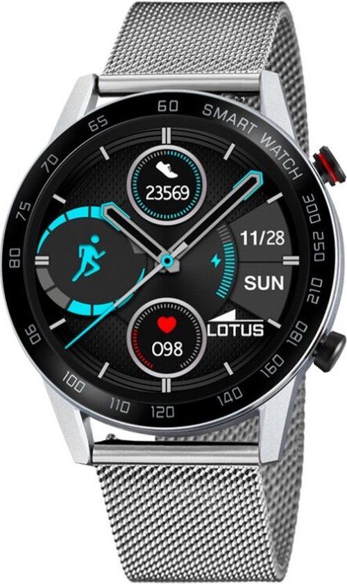 Lotus 50017-1 Smartwatch - Zilverkleurig - 45 mm - Heren & Vrouwen
