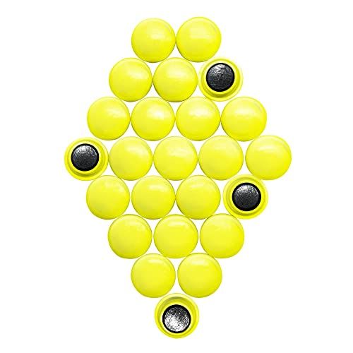 Kleine gele planningsmagneten - 24 stuks