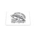 Bonamaison Rechthoekige muismat met digitale print, antislip onderkant, voor kantoor en thuis, 22 x 18 cm