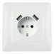 Wit inbouwstopcontact met 2 USB-poorten