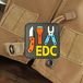 Patch EDC-Klett, 5 cm, design coloré d'outils, en caoutchouc, pour sac à dos et sac