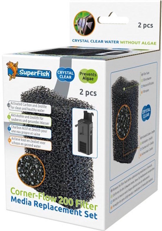 SuperFish Corner Filter 200 Media Vervang Set
