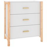 vidaXL Dressoir 62x38x70 cm Bewerkt Hout Wit