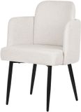 ML-Design Eetkamerstoel Beige Stof Metalen Poten 120 kg