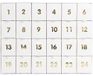 MIX Calendrier de l'Avent à remplir - Blanc-or - 36,5 x 29 x 6 cm