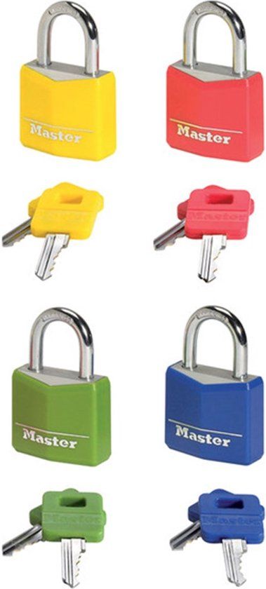 Master Lock 9131EURDCOL hangslot met sleutel - willekeurige kleur